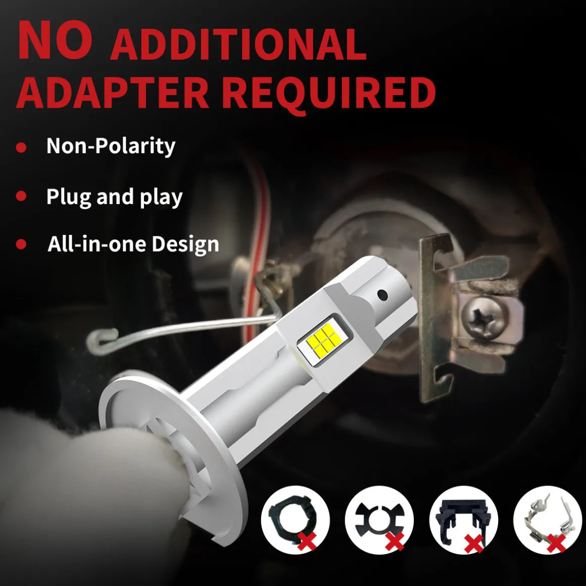 L1 Plus H1 LED Bulbs 40W 4000LM 6000K | 2 Bulbs