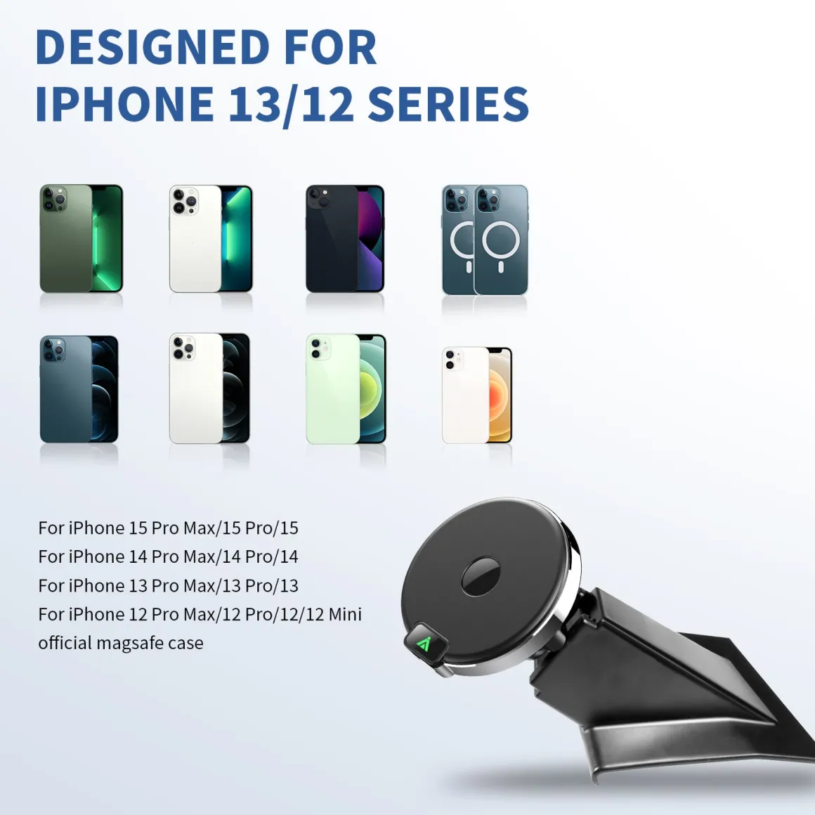 Magnetic Wireless Car Charger, Specific Phone Mount for Ford Explorer 2020-2022, 15W max Fast Charging for iPhone 14 13 12 Series Compatible with MagSafe Case