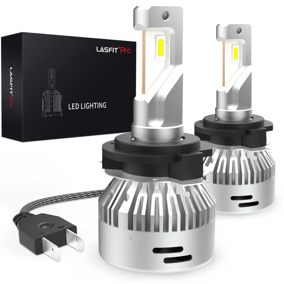 Pro Series H7 LED Bulbs w/Retainer Adapter Fit for Volkswagen BMW Mercedes Benz | 2 Bulbs