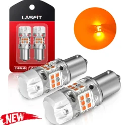 1156 P21W LED Turn Signal Bulbs CanBus-Ready Amber | T3 Series