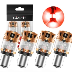 Red 1157 CanBus-Ready Rear Turn Signal Light Brake Light Tail Light LED Bulbs | D2 Series
