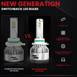 Switchback 60W H10 9145 9140 9055 LD Plus Series | 6,000LM 6000K/3000K LED Fog Light Bulbs