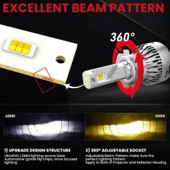 Switchback 60W H7 LD Plus Series | 6,000LM 6000K/3000K LED Bulbs