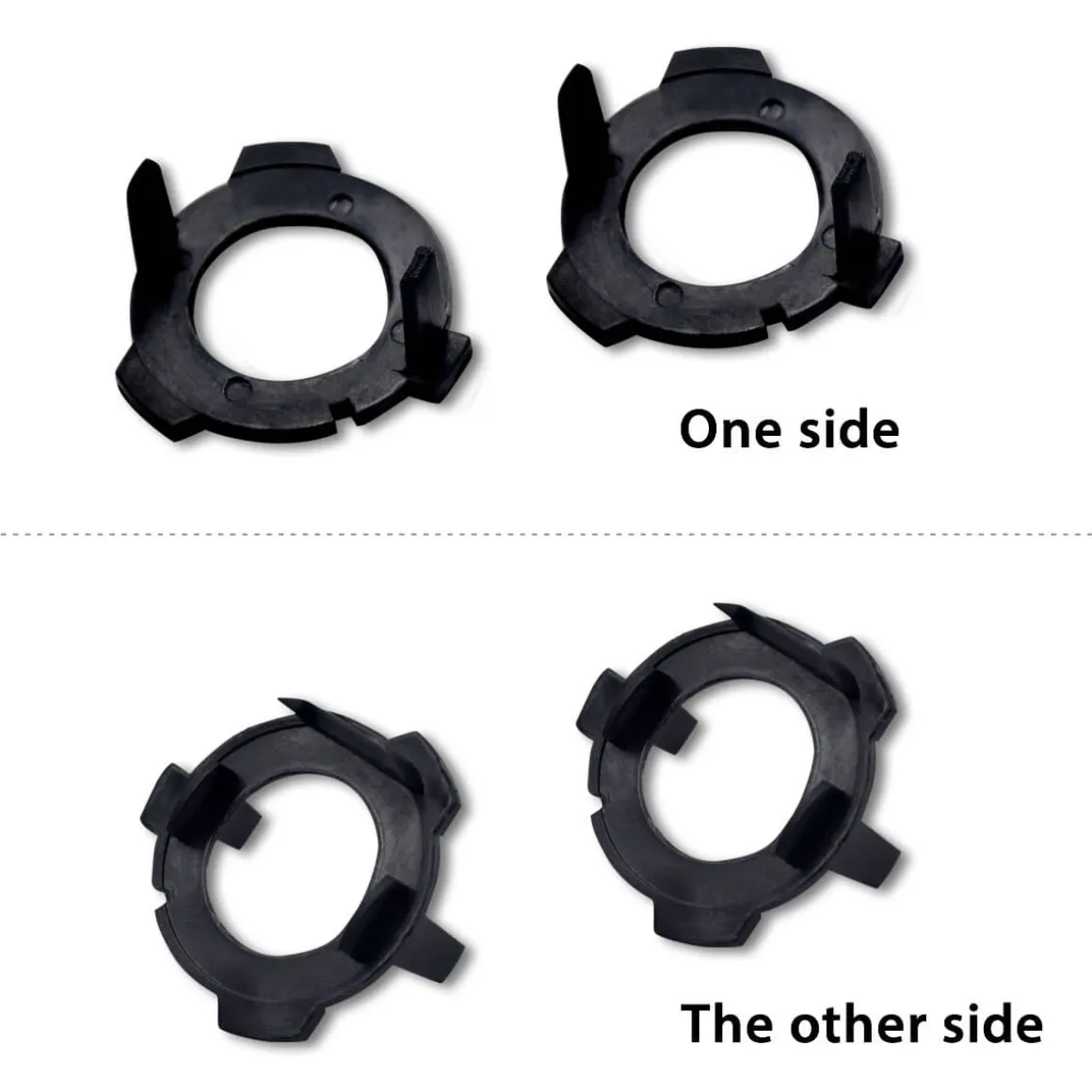 TK113 2x H7 LED Bulb Holder Adapter Retainer Fit for Volkswagen Lamando