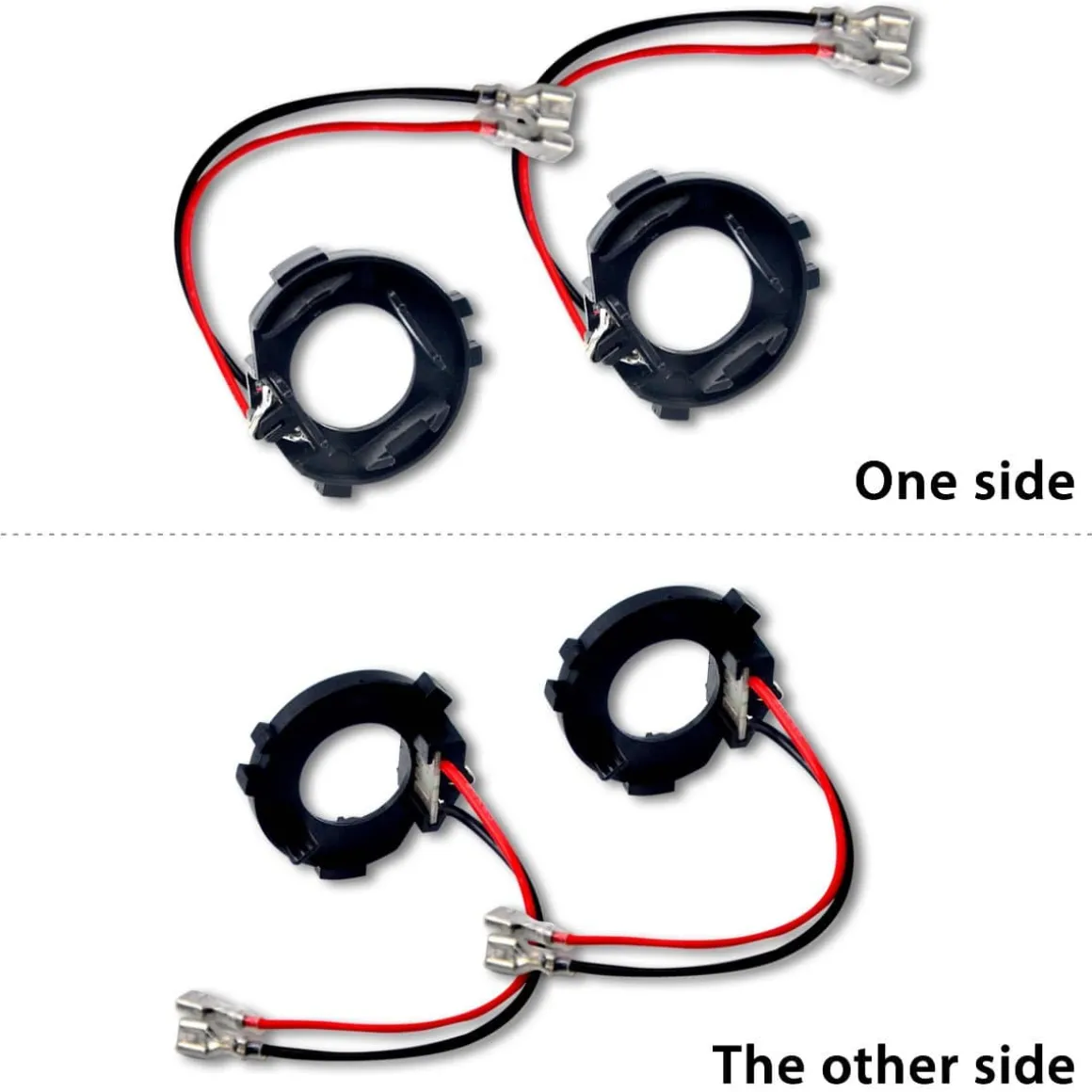 TK114 2x H7 LED Bulb Holder Adapter Retainer Fit for Mercedes-Benz Volkswagen