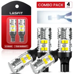 921 912 T15 W16W CANBUS Error Free White LED Reverse Backup Trunk Cargo Light Bulb - Upgraded Version, 2 Bulbs