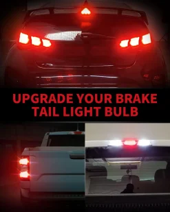 921 912 T15 W16W LED Third Brake Light Bulbs 3rd Brake LED Bulbs, 2 Bulbs