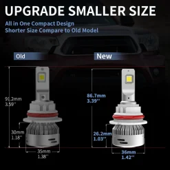 60W 9007 HB5 LA Plus Series | 6,000LM 6000K LED Bulbs