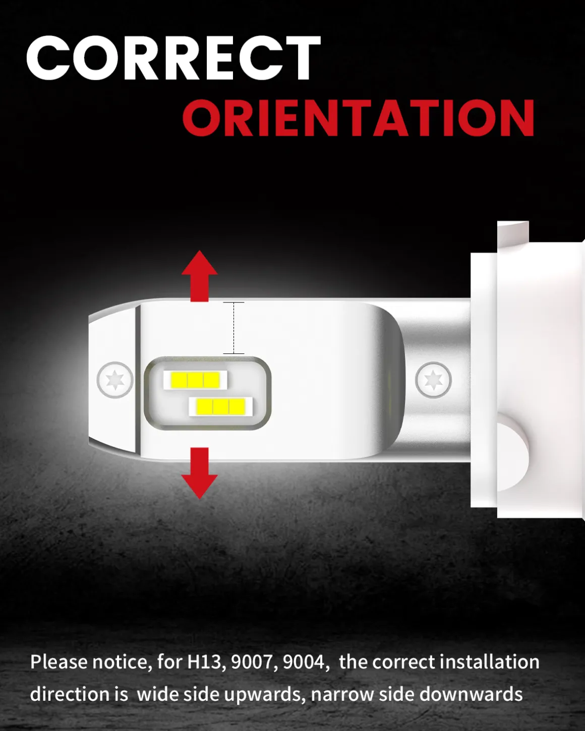 50W 9004 HB1 LC Plus Series | 5,000LM 6000K LED Bulbs