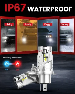70W 9003 H4 HB2 LC Air Series | 7,000LM 6000K LED Bulbs