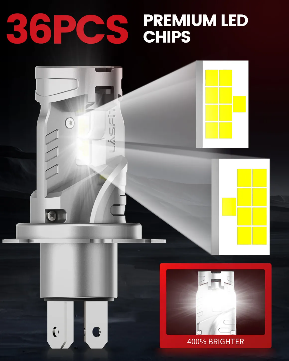 70W 9003 H4 HB2 LC Air Series | 7,000LM 6000K LED Bulbs