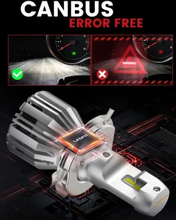50W 9003 H4 HB2 LC Plus Series | 5,000LM 6000K LED Bulbs