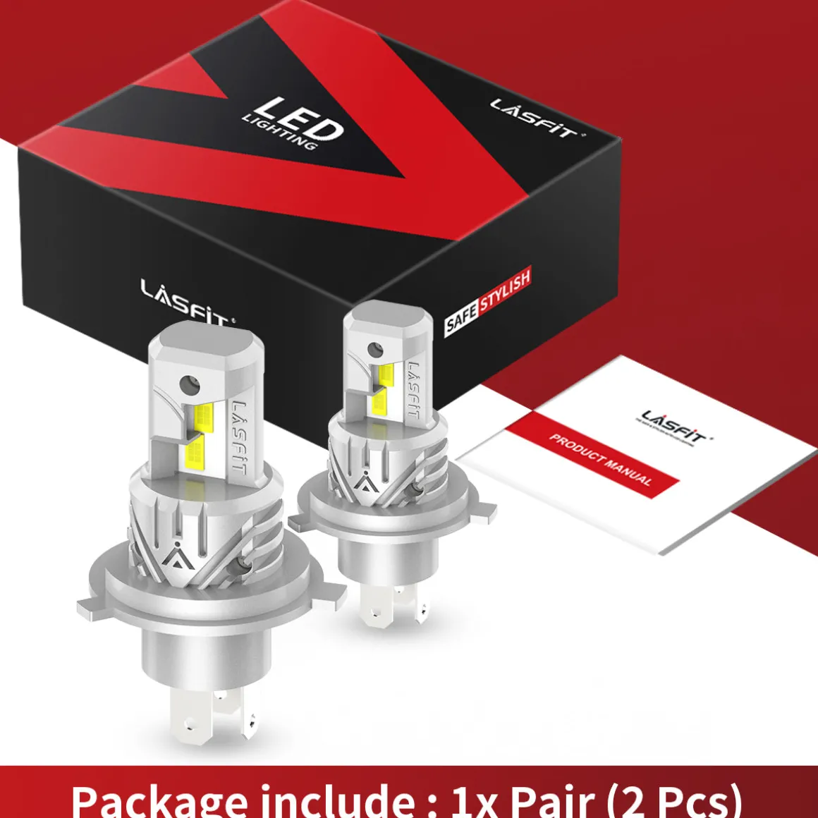 40W 9003 H4 HB2 L1 Plus Series | 4,000LM 6000K LED Bulbs