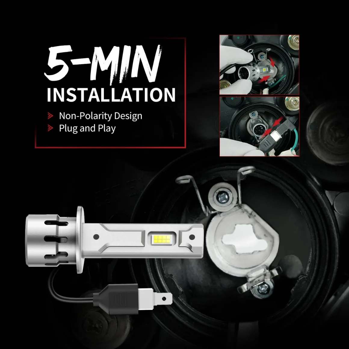 60W H1 LA Air Series | 6,000LM 6000K LED Bulbs