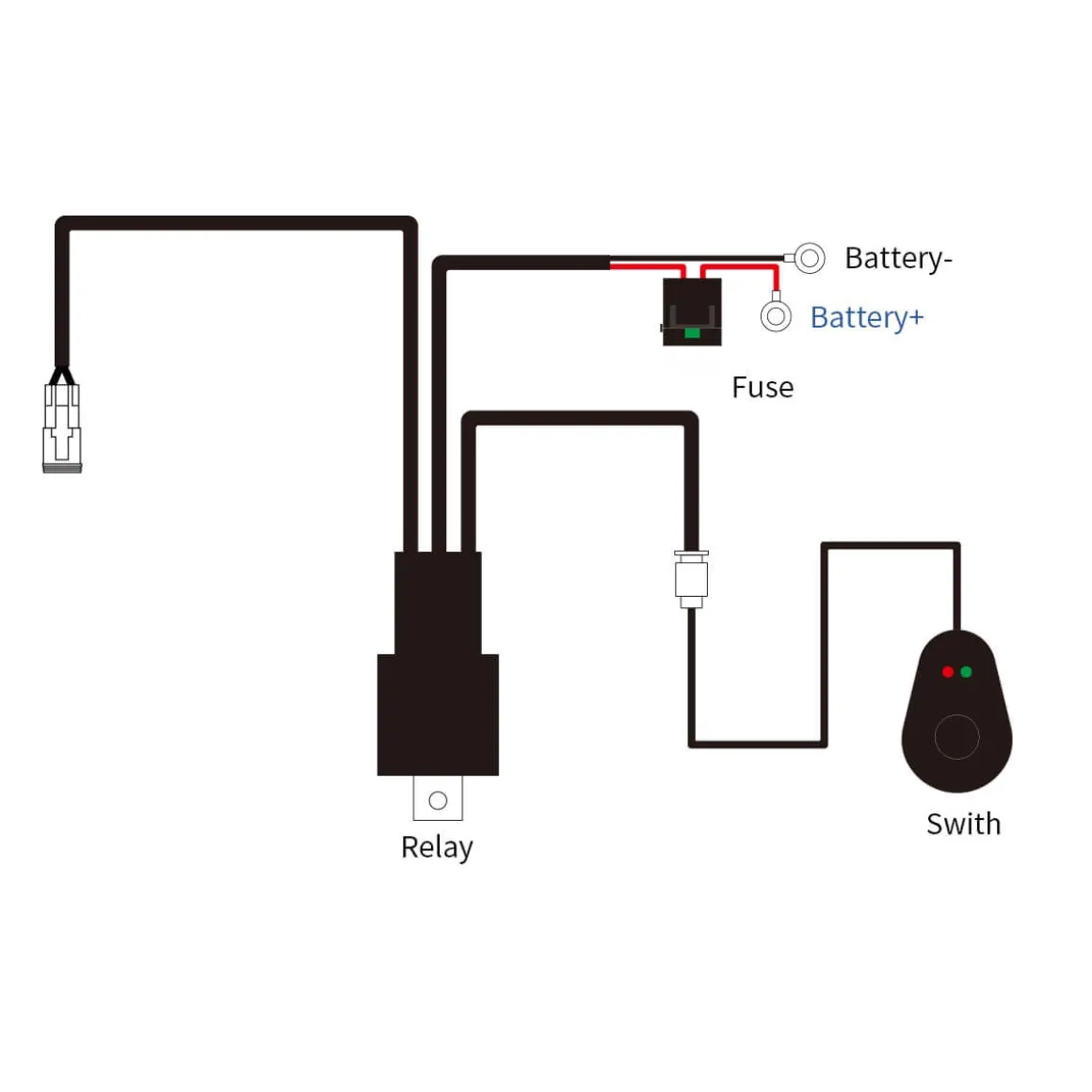 Wiring Harness with DT Connectors - 2 Leads