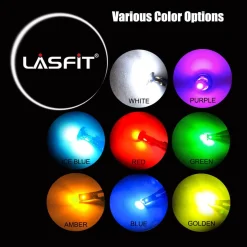 158 192 194 168 W5W LED Dome Map Trunk Side Marker Lights | Ice Blue, 2 Bulbs